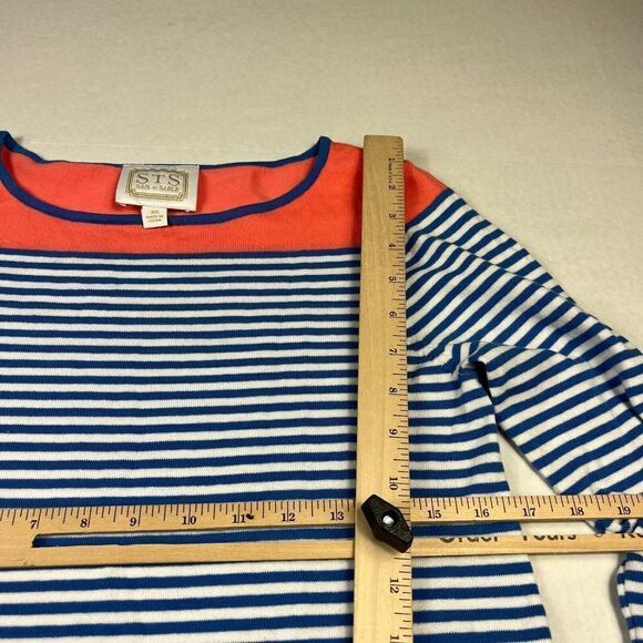 Sail to Sable Tunic Sweater Striped Long Sleeve Nautical Preppy Pullover XS - Picture 7 of 10